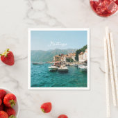 Küstenstadt Perast, Montenegro Serviette (Beispiel)
