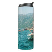 Küstenstadt Perast, Montenegro Thermosbecher (Nach links gedreht)