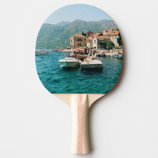 Küstenstadt Perast, Montenegro Tischtennis Schläger (Vorderseite)