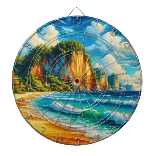 Küstenstädte Ruhe: majestätische Klippen und ruhig Dartscheibe (vorne)