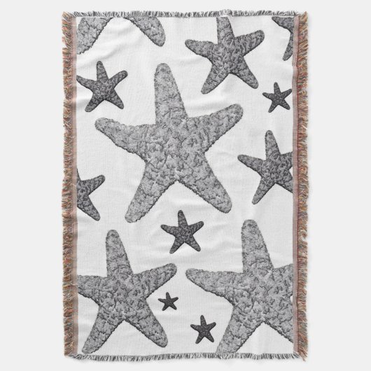 Küstenstarfish-Wurfs-Decken-Grau Decke (Vorderseite Vertikal)