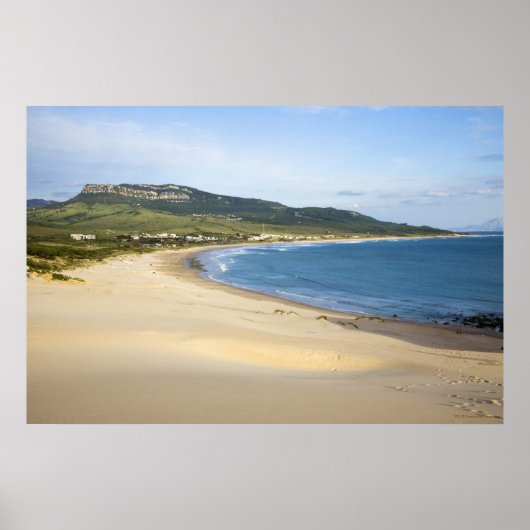 Küstenstrand an der Küste in der Nähe von Tarifa Poster (Vorne)