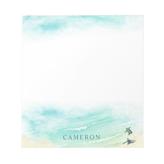 Küstenstrand Baby Sea Turtles Shoreline Notizblock (Vorderseite)