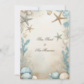 Küstenstrand Beige Sand Einweihungsfeier Einladung (Rückseite)