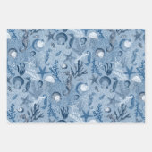 Küstenstrand Blue Ocean Sea Life Geschenkpapier Set (Vorderseite 2)