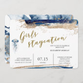 Küstenstrand Brautparty Einladung (Vorne/Hinten)