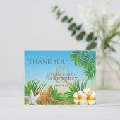 Küstenstrand - Danke Postkarte (Stehend Vorderseite)