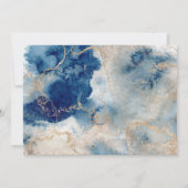 Küstenstrand Elegante Hochzeit Einladung (Rückseite)