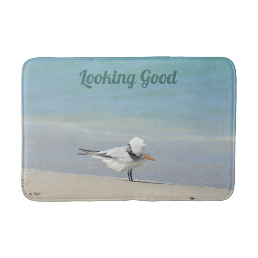 Küstenstrand Funny Royal Tern Seagull Badematte (Vorderseite)
