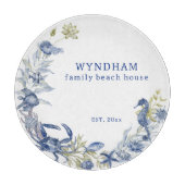 Küstenstrand House Marine Life Personalisiert Est. Schneidebrett (Vorderseite)