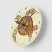 Küstenstrand Meer Küstenlandschaft Collage Sea Tur Runde Wanduhr (Winkel)