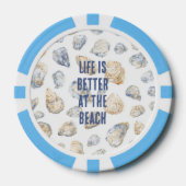 Küstenstrand Meeresschnecken Pokerchips (Vorderseite)