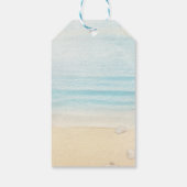 Küstenstrand mit einem Fischerboot Vielen Dank Geschenkanhänger (Rückseite)