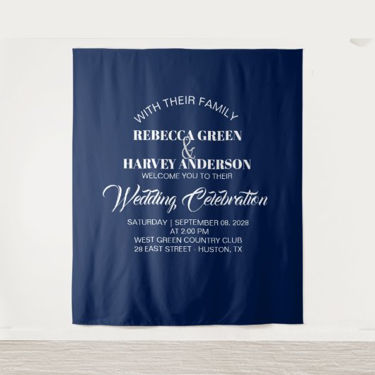 Küstenstrand nautische blaue Marine Hintergrund Ho Wandteppich (Vorderseite)