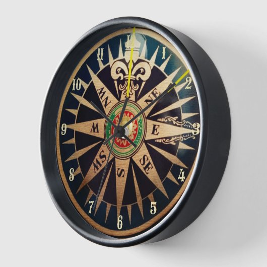 Küstenstrand nautischer antiker Kompass Uhr (Winkel)