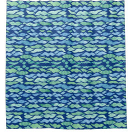 Küstenstrand Ocean Modernes Wellenmuster Duschvorhang