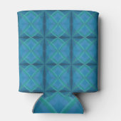 Küstenstrand Salty Waves Muster auf schwarz Dosenkühler (Rückseite)