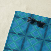 Küstenstrand Salty Waves Muster auf schwarz Strandtuch (Beispiel)