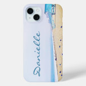 Küstenstrand Seagulls Foto Individuelle Name Case-Mate iPhone Hülle (Rückseite)