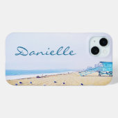 Küstenstrand Seagulls Foto Individuelle Name Case-Mate iPhone Hülle (Rückseite (Horizontal))