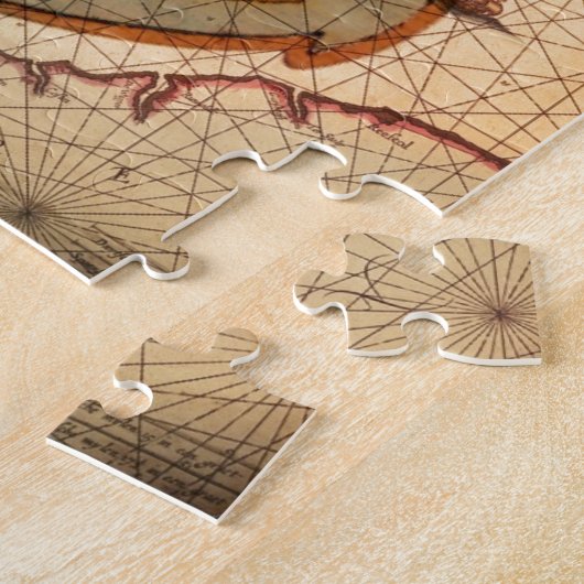 Küstenstrand-Seekarten-Vintager Anker Puzzle (Seite)