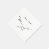 Küstenstrand Sommerurlaub Hochzeit Verlobung Serviette (Ecke)