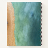 Küstenstrand und Wasser Spiralfeuer Notizblock (Rückseite)