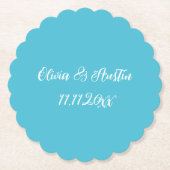 Küstenstrand von Aqua Untersetzer (Vorderseite)