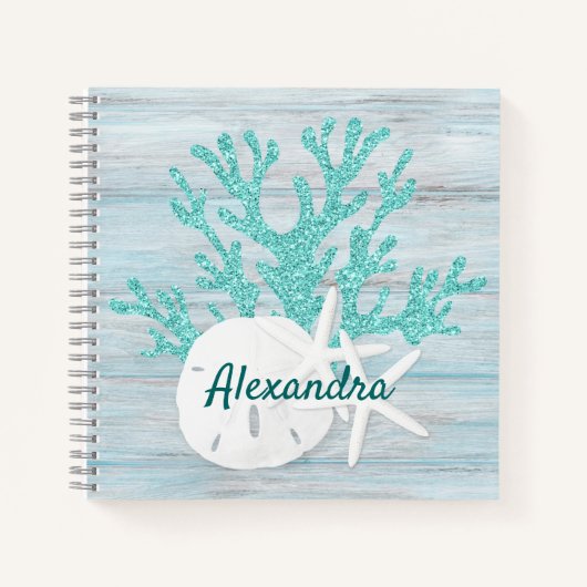 Küstenstrand Wald Starfish Sand Dollar individuell Notizblock (Vorderseite)