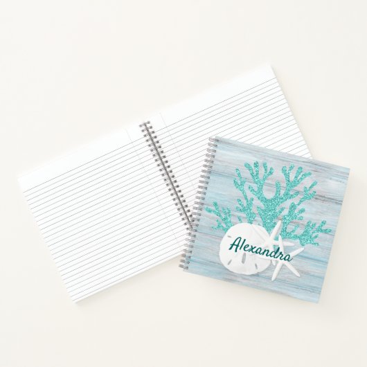 Küstenstrand Wald Starfish Sand Dollar individuell Notizblock (Innenseite)