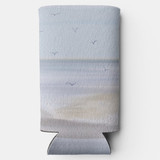 Küstenstrand Wasserfarbe Seltzer kann kochen Selters Dosenkühler (Rückseite)