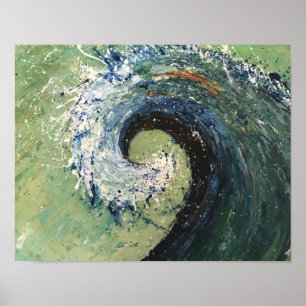 Küstenstrand Wave Fine Art Malerei Poster