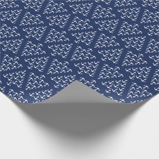 Küstenstrand-Weihnachtsseeanker-Baum Geschenkpapier (Ecke)