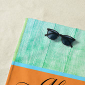 Küstenstrände Tropischer Fisch Aquamarin Blue Cora Strandtuch (Beispiel)