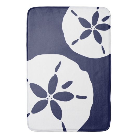 Küstenstrandhaus Schönes Sand Dollar Muster Badematte (Vorderseite Vertikal)