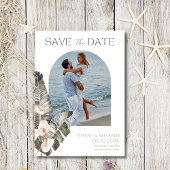Küstenstrandhochzeit am Foto Save The Date