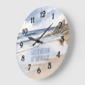 Küstenstrandsand Große Wanduhr (Winkel)