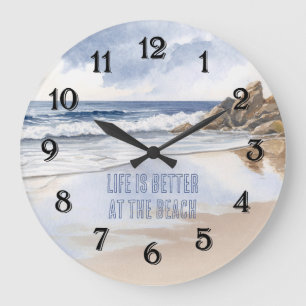 Küstenstrandsand Große Wanduhr