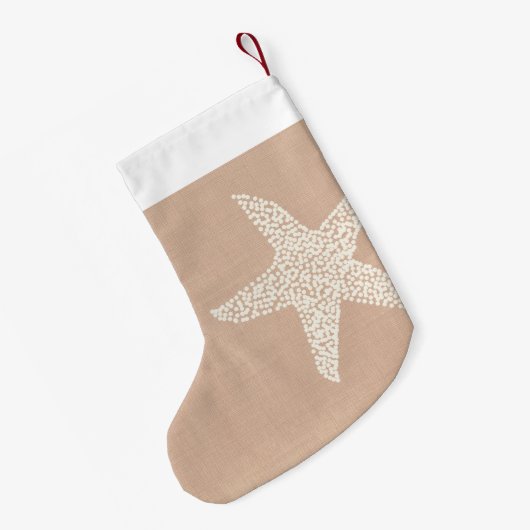 Küstenstrandstarfish-Weihnachtsfeiertag Kleiner Weihnachtsstrumpf (Rückseite (Hängend))