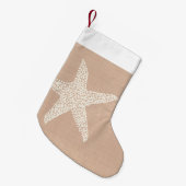 Küstenstrandstarfish-Weihnachtsfeiertag Kleiner Weihnachtsstrumpf (Vorderansicht (hängend))