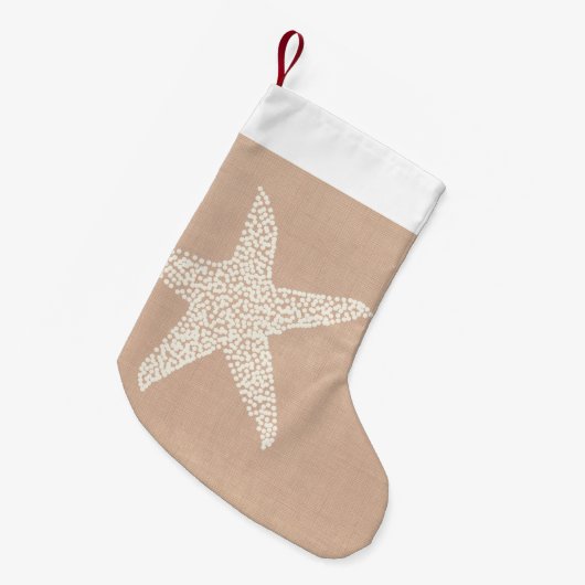 Küstenstrandstarfish-Weihnachtsfeiertag Kleiner Weihnachtsstrumpf (Vorderansicht (hängend))