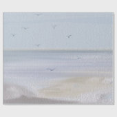 Küstenstrandstrand Geschenkpapier (Flach)