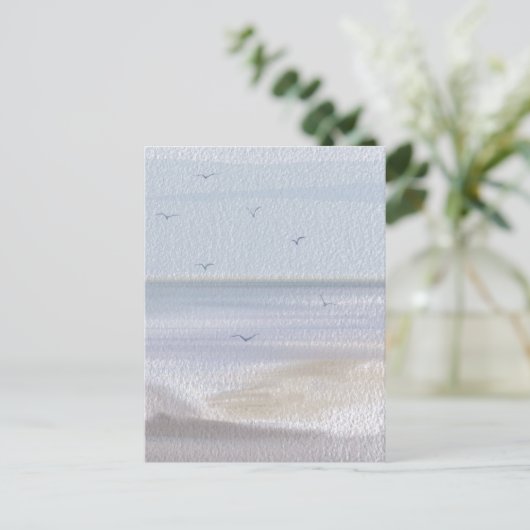 Küstenstrandstrand Postkarte (Stehend Vorderseite)