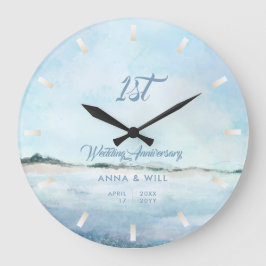 Küstenstrasse Beach Modernes Hochzeitstag Große Wanduhr
