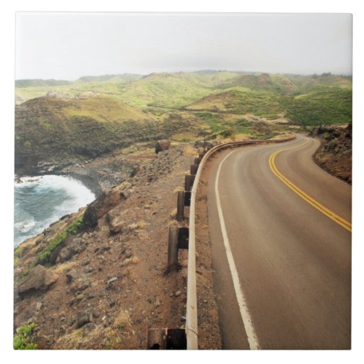 Küstenstraße Fliese (Vorderseite)