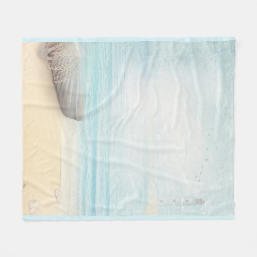 Küstenstrasse mit einem Fischerboot Fleecedecke (Vorderseite (Horizontal))