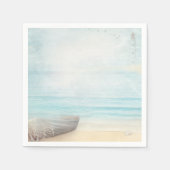 Küstenstrasse mit einem Fischerboot Serviette (Vorderseite)