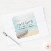 Küstenstrasse mit einem Fischerboot Vielen Dank Quadratischer Aufkleber (Umschlag)