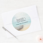 Küstenstrasse mit einem Fischerboot Vielen Dank Runder Aufkleber (Umschlag)