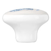 Küstenstrasse Starfish Muscheln Blauer weißer Wald Keramikknauf (Seitenansicht)